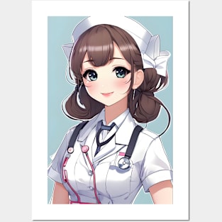 Beautiful anime nurse Posters and Art